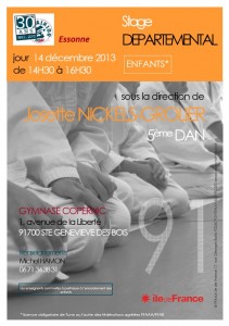 14 décembre 2013 - Stage départemental enfants - Josette Nickels-Grolier - 5ème dan